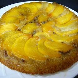 Peach Amaretto Upside-Down Cake
