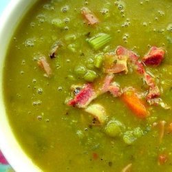Green Split Pea and Bacon Soup