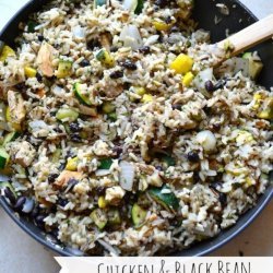 Skillet Chicken With Black Beans and Rice