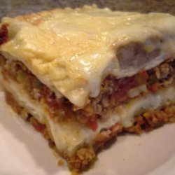 Classic Lasagna With Meat Sauce, Tomatoes and Bechamel Sauce ( L
