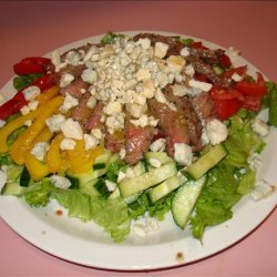 Grilled Steak Salad With Crumbly Bleu Salad Dressing