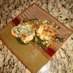 Chicken Scallops With Spinach And Blue Cheese