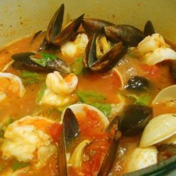 Mussels, Clams and Shrimp in Spicy Broth