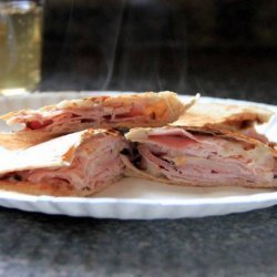 Ham and Swiss Quesadilla