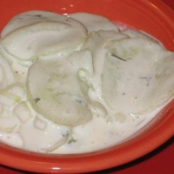 Cucumber and Onion in Sour Cream