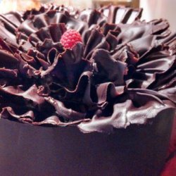 Chocolate Raspberry Ruffle Cake