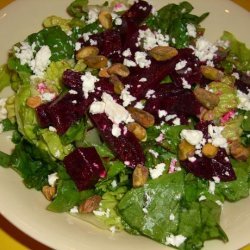 Beet Salad With Pistachios and Feta Cheese