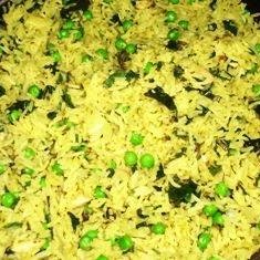 Basmati Rice With Cashews, Peas and Fresh Coriander
