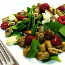 Warm Mushroom and Spinach Salad