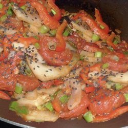 Stir-fried Cukes and Peppers
