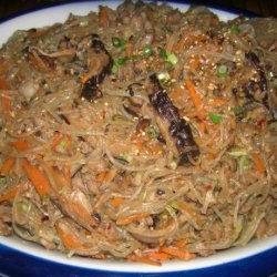 Chapchae (Noodles With Beef and Mixed Vegetables)