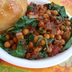 Tamarind-Spiced Chickpeas and Spinach
