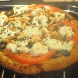Goat Cheese, Tomato, and Basil  Pizza