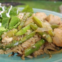 Sesame Chicken With Asparagus