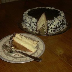 Chocolate-Glazed Coconut-Almond Cake