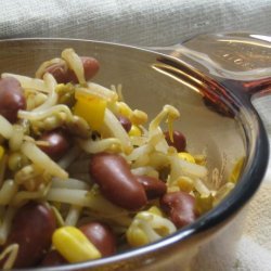 Outrageously Easy and Healthy Bean, Corn and Sprouts Bowl for One (Vegan)