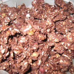 Chocolate matzoh clusters