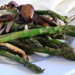 Roasted Asparagus, Mushrooms and Onions