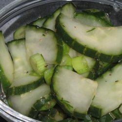 Simply Marinated Cucumbers