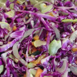 Red Apple, Onion, and Cabbage Salad