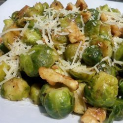 Sauteed Brussels Sprouts With Walnuts