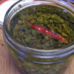 Olive Oil with Capers and Chili Peppers