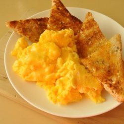 Cheesy Scrambled Eggs . . . Low Fat, Low Chol, Low Sugar