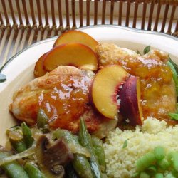 Grilled Chicken in Peach Sauce-just for 2