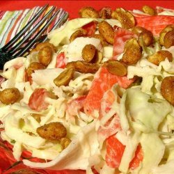 Krabby Crab Coleslaw with Spicy Nuts