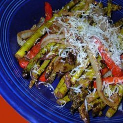 Parmesan-Asparagus and Bell Pepper