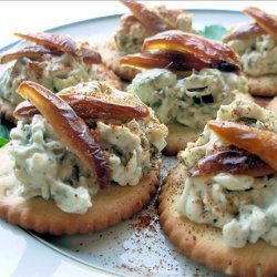 Brandied Blue Cheese & Dates on Crackers