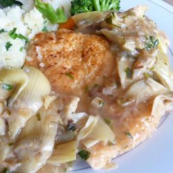 Chicken Francaise With Artichoke Hearts