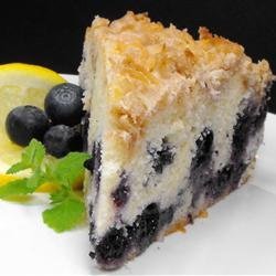 Toasted Coconut-Topped Blueberry Cake