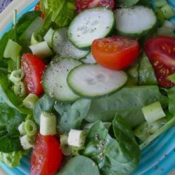 Simple Healthy Summer Salad, Green and Tossed