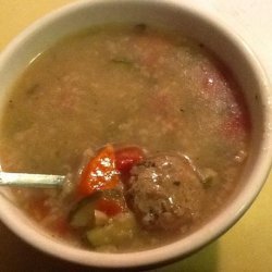 Crock Pot Mexi-Meatball Rice Soup