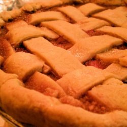 Kelly's Apple-Strawberry-Rhubarb Pie