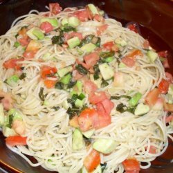 Angel Hair With Avocado and Tomatoes