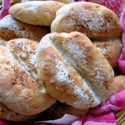 Traditional French Pistolets - Little Onion and Rye Bread Rolls