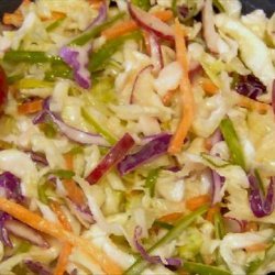 Asian Coleslaw With Miso-Ginger Dressing