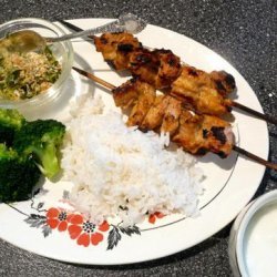 Curried Chicken Skewers With Toasted Coconut Gremolata