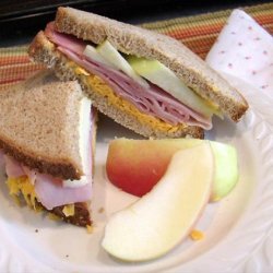 Cheddar  -  Apple & Ham Sandwich