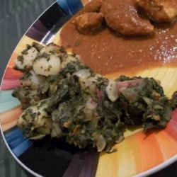 New Potatoes in Spinach Sauce