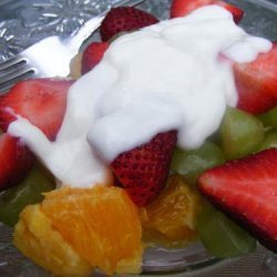 Fresh Fruit Salad With Honey Vanilla Yogurt