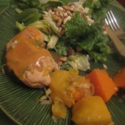 Maple-Orange Chicken With Acorn Squash and Sweet Potatoes