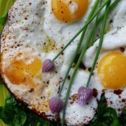 Balsamic Fried Eggs With Wilted Greens (In Under 10 Minutes)