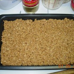 No Cook Scotcheroos -  Peanut Butter Rice Crispy Treats