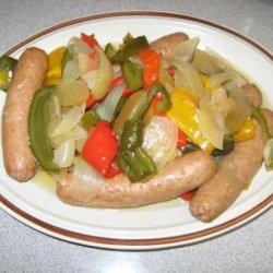 Crock Pot Bratwurst and Peppers