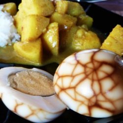 Indonesian Marbled Hard Boiled Eggs or Telur Pindang