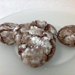 Chocolate Mint Snow Top Cookies
