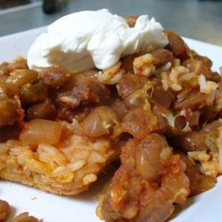 Simple Mexican Rice and Bean Bake